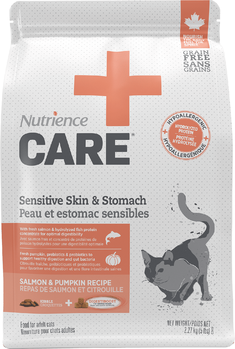 NUTRIENCE CHAT CARE PEAU ET ESTOMAC SENSIBLES MÉLANGE DE SAUMON FRAI