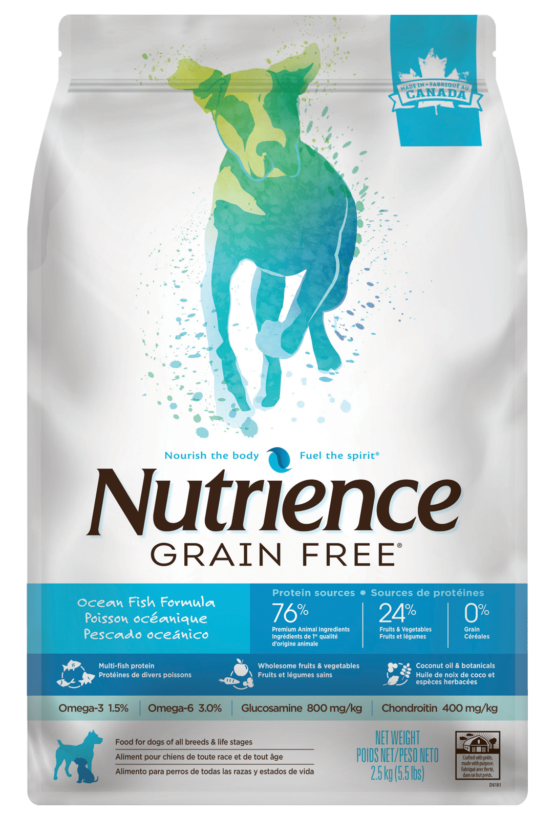 NUTRIENCE CHIEN SANS GRAINS POISSON OCÉANIQUE - TOUT ÂGE