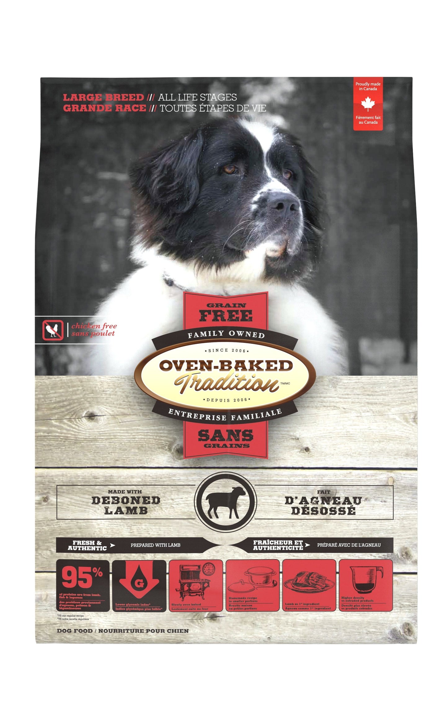 OVEN BAKED TRADITION Nourriture Sèche Sans Grains Pour Chien De Grande Race - Agneau