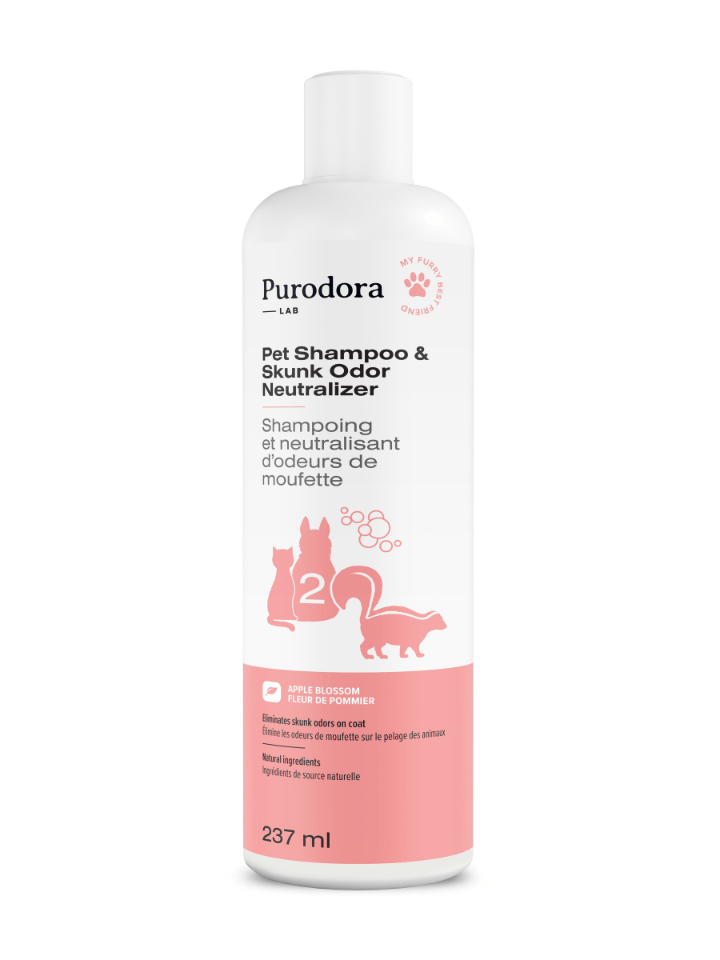 Purodora Shampoing et neutralisant d’odeurs de moufette