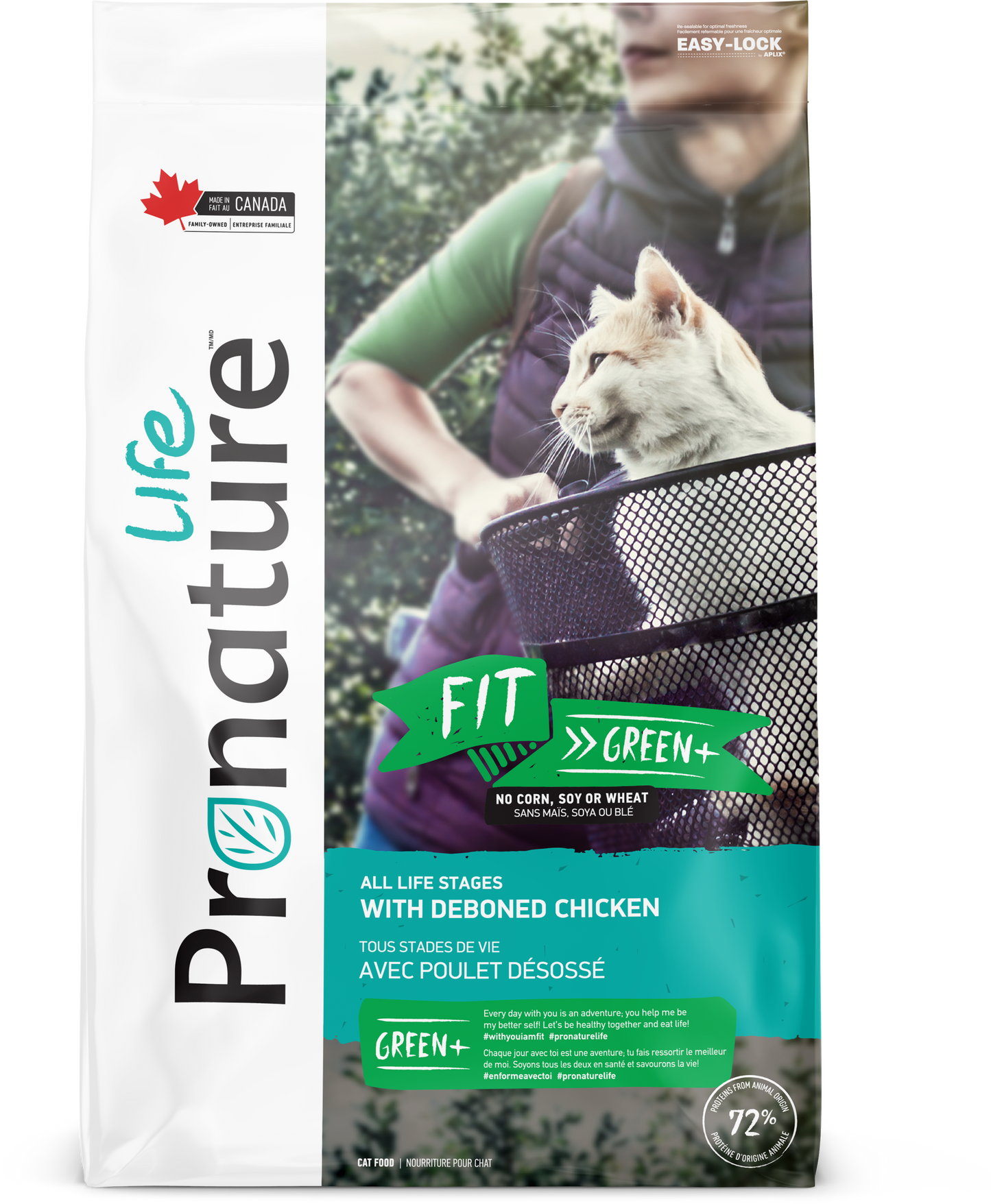 PRONATURE LIFE CHAT TOUS STADES DE VIE - avec poulet désossé 5KG