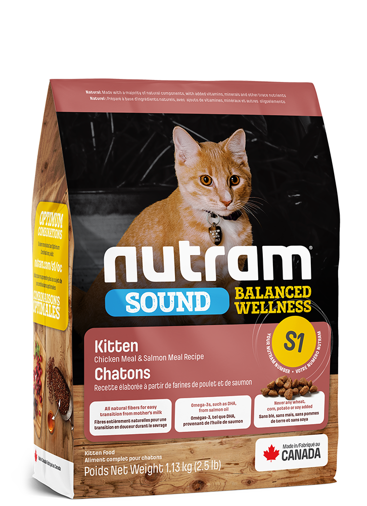 NUTRAM CHATONS S1 SOUND BALANCED WELLNESS - RECETTE POULET ET SAUMON
