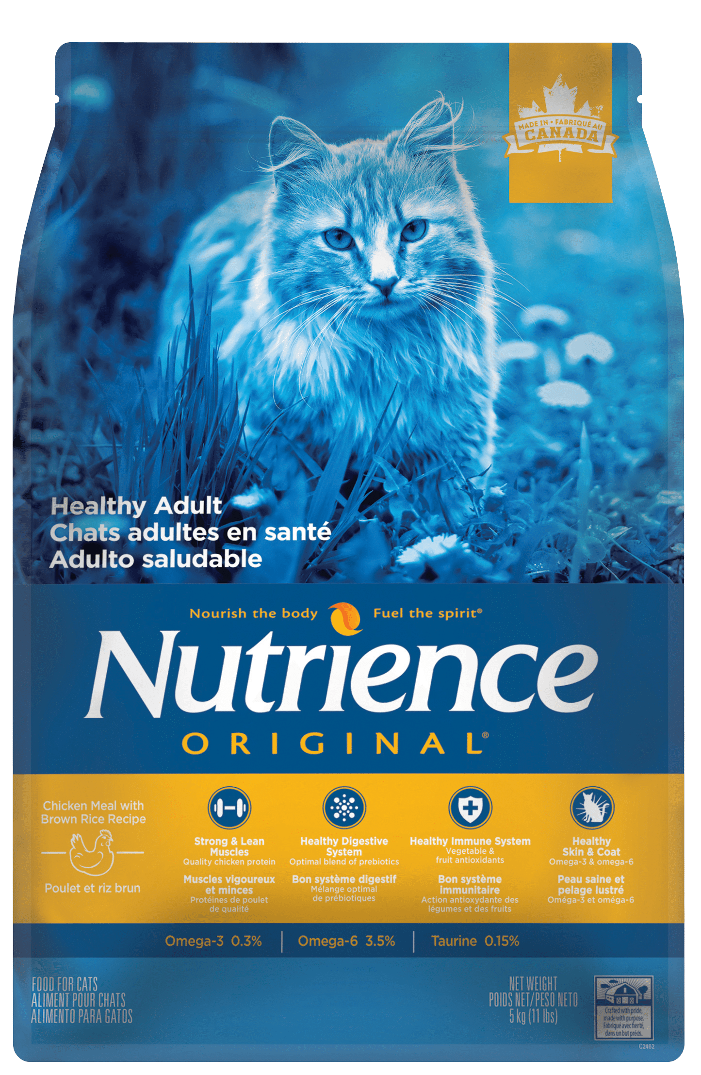 NUTRIENCE CHAT ORIGINAL - ADULTES EN SANTÉ - POULET ET RIZ BRUN