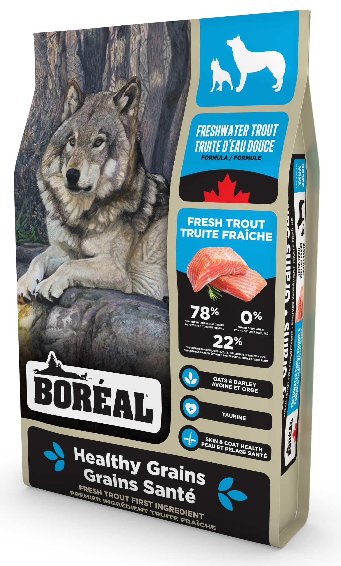 BORÉAL CHIEN GRAINS SANTÉ TRUITE D'EAU DOUCE