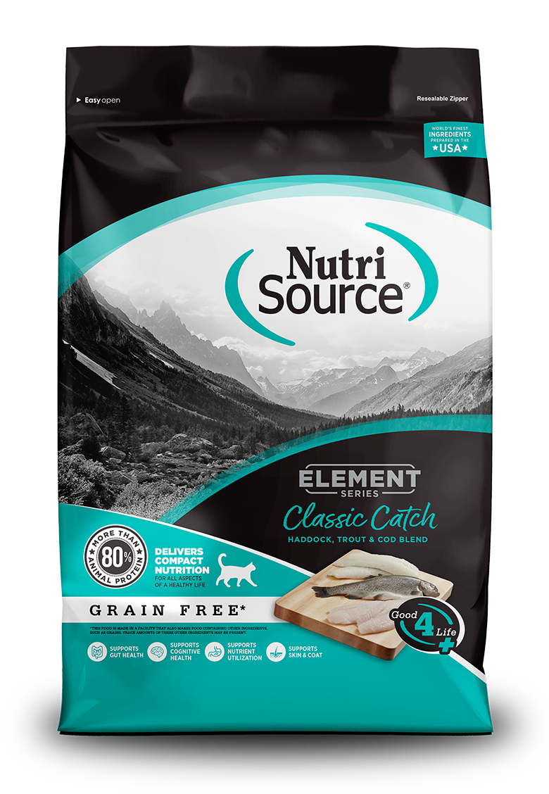 NutriSource ElementSeries chat aiglefin, truite, morue "Classic Catch"