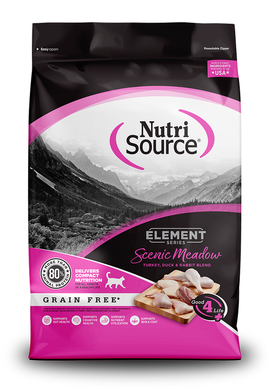 NutriSource ElementSeries chat dinde, canard, lapin "Scenic meadow"