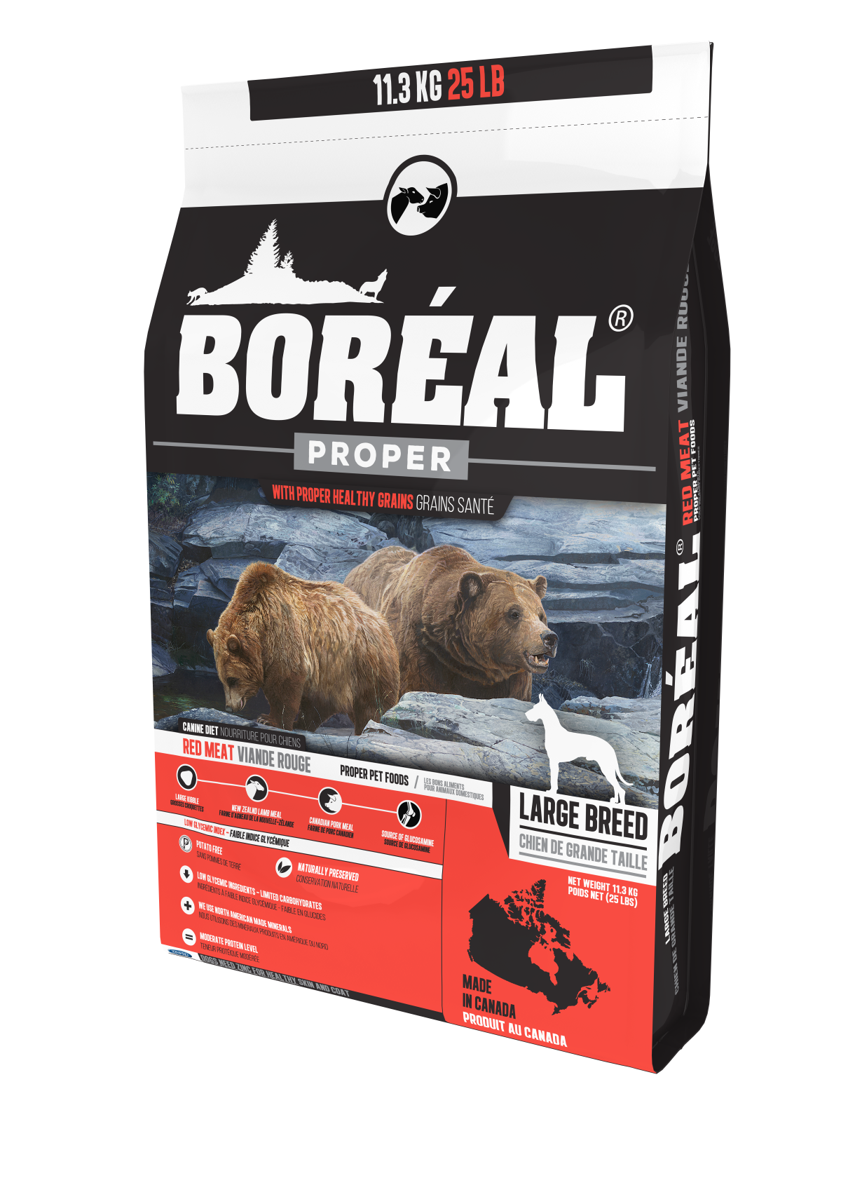 BORÉAL CHIEN PROPER VIANDE ROUGE GRANDES RACES