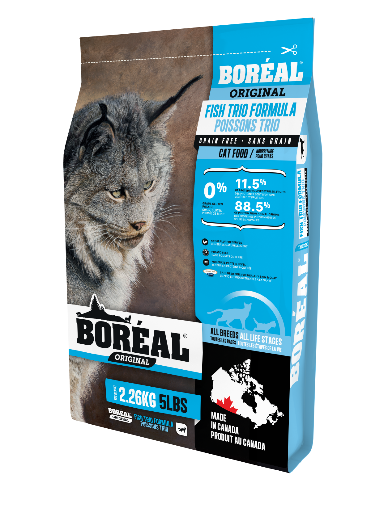 BORÉAL CHAT ORIGINAL TRIO DE POISSONS