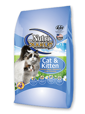 NUTRISOURCE CHAT & CHATON POULET/SAUMON/FOIE 12 LBS