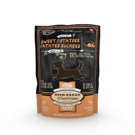 OBT CHIEN GÂTERIES POMMES DE TERRE SUCRÉES EN TRANCHES 345 GR (12.2 OZ)