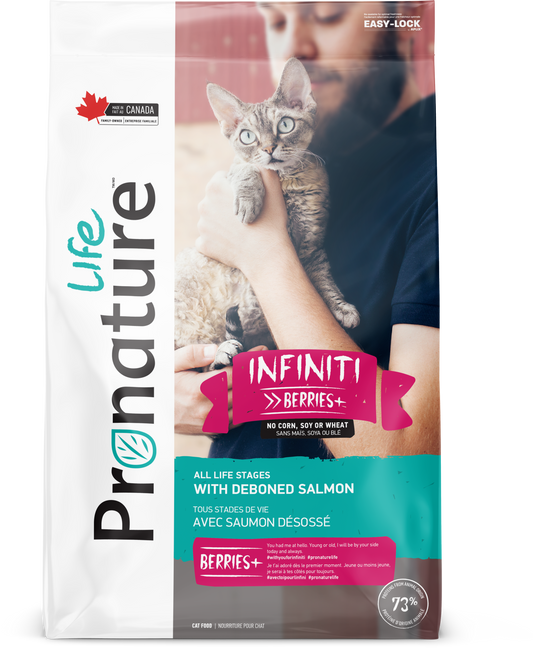 PRONATURE LIFE CHAT TOUS STADES DE VIE - avec saumon désossé 5KG