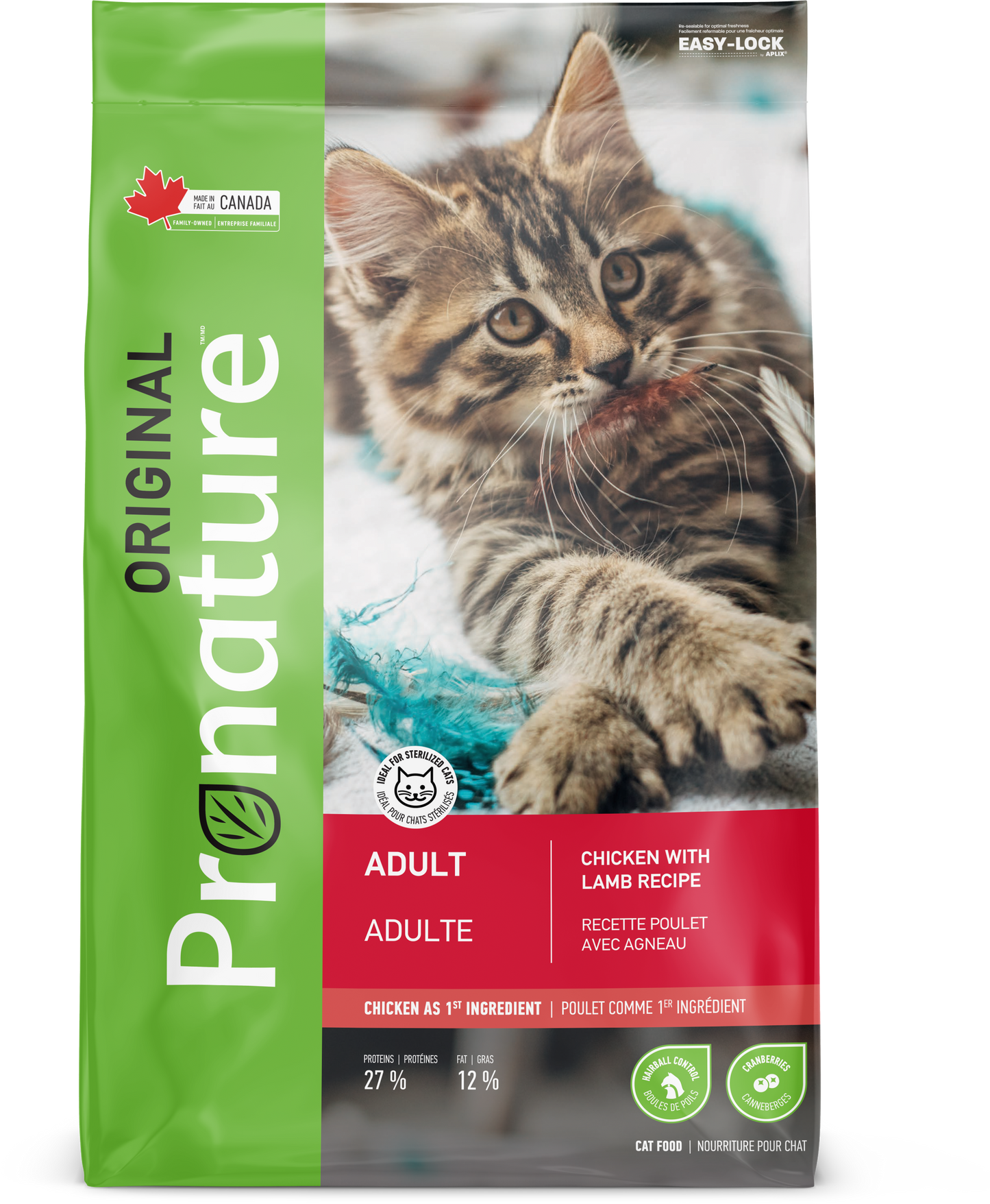 PRONATURE ORIGINAL CHAT Recette poulet avec agneau 5KG