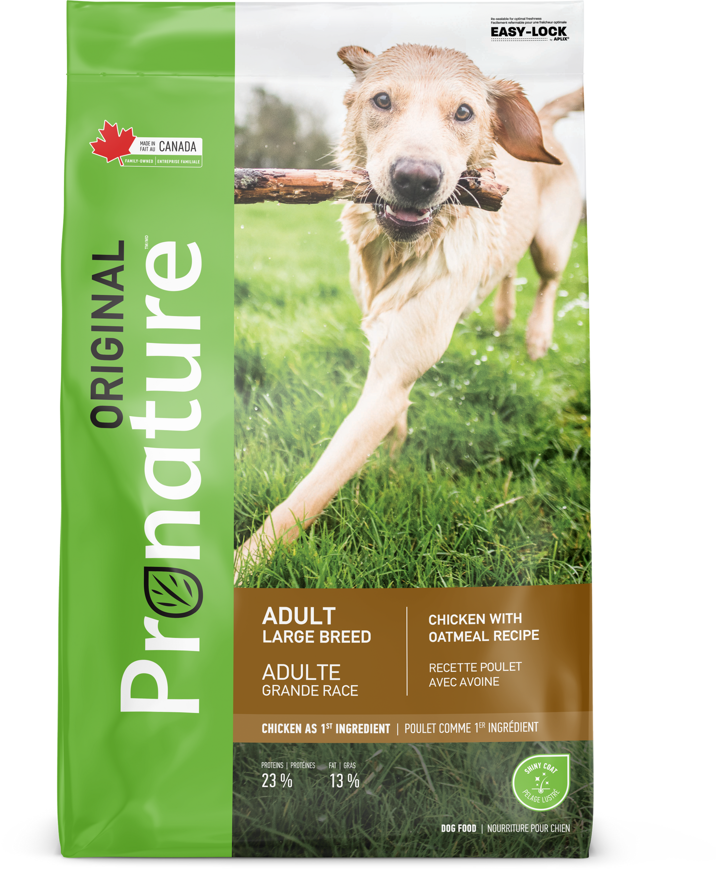 PRONATURE ORIGINAL CHIEN GRANDE RACE - Recette poulet avec avoine 15KG