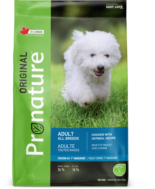 PRONATURE ORIGINAL CHIEN TOUTES RACES - Recette poulet avec avoine 11.3KG