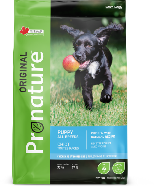 PRONATURE ORIGINAL CHIOT TOUTES RACES - Recette poulet avec avoine 2.27KG