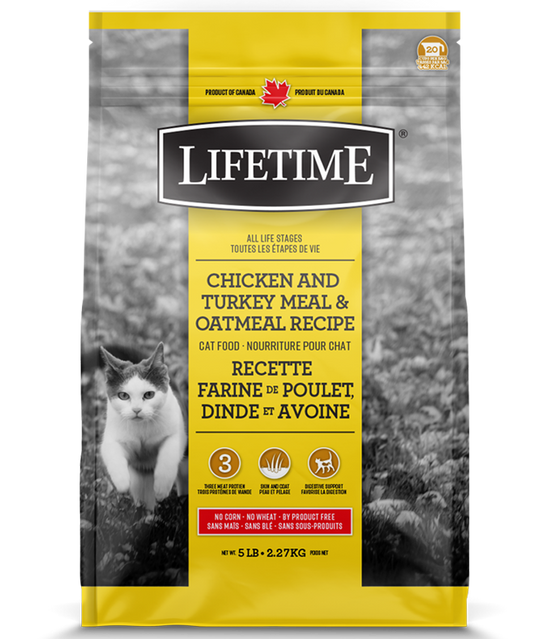 TROUW NUTRITION LIFETIME CHAT POULET/DINDE/AVOINE 6.5KG