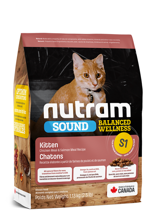 NUTRAM CHATONS S1 SOUND BALANCED WELLNESS - RECETTE POULET ET SAUMON